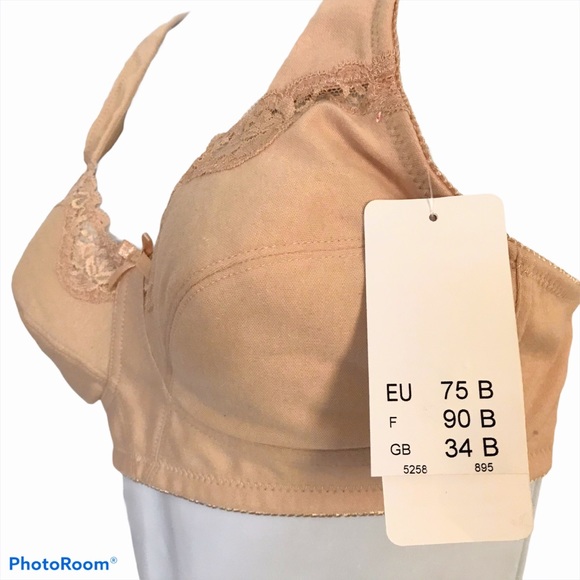 NATURANA Bra 34B Nude Wide Strap Non Padded Bra NWT - Picture 4 of 10